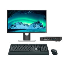 HP EliteDesk 800 G1 Mini Pc Core i5 4570T 2.9 GHz con Pantalla de 24" | 16 GB DDR4 | 240 SSD | Tec. y raton inalambrico