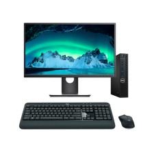 DELL OptiPlex 3050 Mini Pc Core i5 6400T 2.2GHz | LCD24" | 16GB | 256NVMe | TEC. Y RATÓN INALÁMBRICO | HDMI | DP | AdaptadorVGA