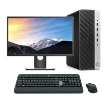 HP ProDesk 600 G4 SFF Core i5 9400 2.9 GHz | LCD 22" | 8GB | 256 NVME | TEC. Y RATÓN INALÁMBRICO| DP | LECTOR | Adaptador VGA