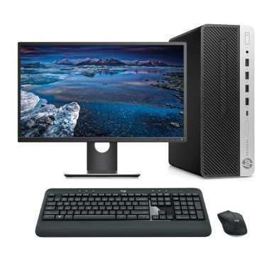 HP ProDesk 600 G4 SFF Core i5 9400 2.9 GHz | LCD 23" | 8GB | 256 NVME | TEC. Y RATÓN INALÁMBRICO| DP | Adaptador VGA