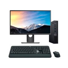 DELL OptiPlex 3070 Mini Pc Core i5 9500T 2.2 GHz Pantalla 22" | 16 GB | 256 NVMe | Tec. y raton inalam. | HDMI | DP | Adaptador
