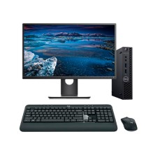 DELL OptiPlex 3070 Mini Pc Core i5 9500T 2.2 GHz Pantalla 23" | 16 GB | 256 NVMe | Tec. y raton inalam. | HDMI | DP | Adaptador