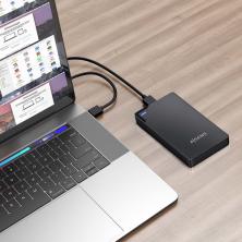 AISENS Caja Externa 2,5″ 9.5mm SATA a USB 3.0/USB3.1 Gen1, Negra