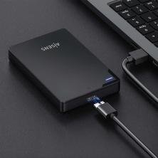 AISENS Caja Externa 2,5″ 9.5mm SATA a USB 3.0/USB3.1 Gen1, Negra