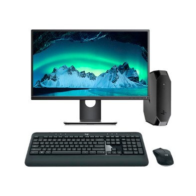 HP Z2 G4 Mini PC Core i5 8600 3.1 GHz  | LCD 24" | 16 GB | 256 NVMe | TEC. Y RATÓN INALÁMBRICO| DP | Adaptador VGA