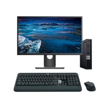 Dell Optiplex 5070 Mini PC Core i5 9500T 2.2 GHz LCD de 23" | 16 GB | 256 NVMe | Tec. y raton inalambrico | DP | Adaptador VGA