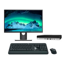 HP EliteDesk 800 G3 Mini PC Core i7 6700 3.4 GHz con Pantalla de 24"