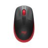 Logitech M190 | Ratón inalámbrico óptico 1000 DPI negro/rojo