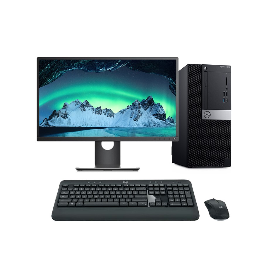 Ordenador reacondicionado Dell Optiplex 7070 Torre i5 9500 con LCD de hasta 27".