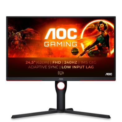 Monitor gaming AOC G3 25G3ZM/BK | 24.5" | Full HD | Negro y rojo
