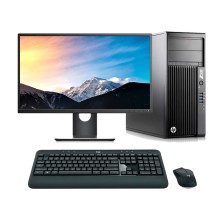 HP WorkStation Z230 Xeon E3 1225V 3.2 GHz | LCD 22" | 16 GB | 240 SSD | TEC. Y RATÓN INALAMBRICO | DP | LECTOR | Adaptador VGA