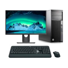 HP WorkStation Z230 Xeon E3 1225V 3.2 GHz | LCD 24" | 16 GB | 240 SSD | TEC. Y RATÓN INALAMBRICO | DP | LECTOR | Adaptador VGA