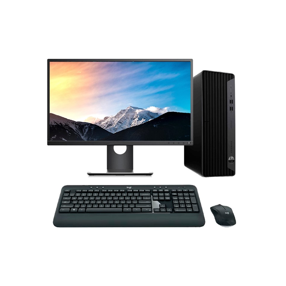 Ordenadro de sobrmesa reacondicionado HP ProDesk 400 G7 SFF 10500 con monitor y hasta 64GB de RAM