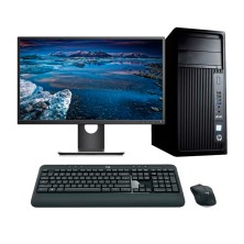 HP Workstation Z240 Xeon 1225 V5 3.3 GHz | LCD 23" | 16 GB | 240 SSD | TEC. Y RATÓN INALAMBRICO | DP | LECTOR | Adaptador VGA