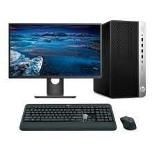 HP EliteDesk 600 G4 MT Core i5 8500 | LCD 23" | 16 GB | 256 NVMe | TEC. Y RATÓN INALAMBRICO | DP | LECTOR | Adaptador VGA