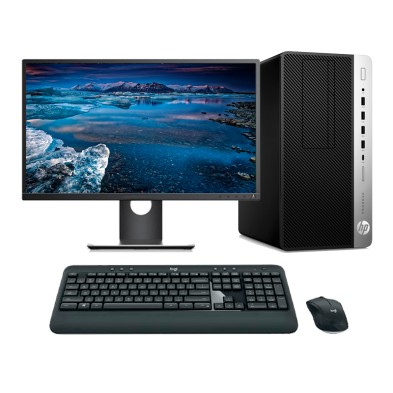HP ProDesk 600 G4 MT Core i5 8500 | LCD 23" | 16 GB | 256 NVMe | TEC. Y RATÓN INALAMBRICO | DP | LECTOR | Adaptador VGA