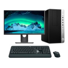 HP EliteDesk 600 G4 MT Core i5 8500 | LCD 24" | 16 GB | 256 NVMe | TEC. Y RATÓN INALAMBRICO | DP | LECTOR | Adaptador VGA