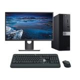 Ordenador de sobremesa reacondicionado Dell Optiplex 5060 SFF Core i5 8500 con pantalla y teclado.