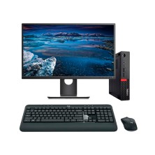 Lenovo ThinkCentre M910Q Mini PC Core I7 7700T | LCD23" | 16 GB | 256 NVMe | TEC. Y RATÓN INALAMBRICO | HDMI | DP | AdaptadorVGA