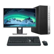 HP EliteDesk 800 G4 MT Core i5 8500  | LCD 24" | 16 GB | 256 NVMe | TEC. Y RATÓN INALAMBRICO | DP | Adaptador VGA