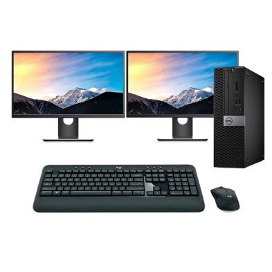 Dell Optiplex 7050 SFF Core i5 7500 | Con doble pantalla de 22" | 16GB | 256NVME | WIFI | HDMI | DP