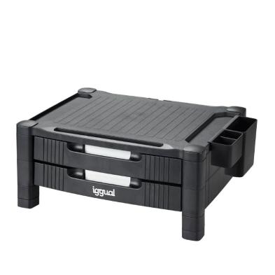 SOPORTE ELEVADOR IGGUAL EM2C | MONITOR | 2 CAJONES | NEGRO