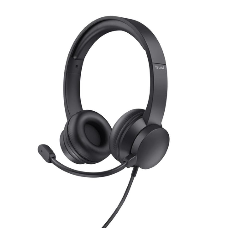 Auriculares Trust Ayda Alámbrico Diadema Llamadas/Música Negro