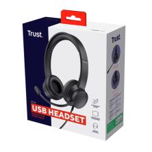 Trust Ayda Auriculares Alámbrico Diadema Llamadas/Música Negro