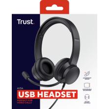 Trust Ayda Auriculares Alámbrico Diadema Llamadas/Música Negro