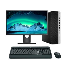 HP EliteDesk 800 G3 SFF Core i5 6500 3.2 GHz | LCD 24" | 16GB | 512 SSD | TEC. Y RATÓN ALÁMBRICO | DP | Adaptador VGA