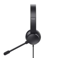 Trust HS-201 Auriculares Alámbrico Diadema Oficina/Centro de llamadas USB tipo A Negro