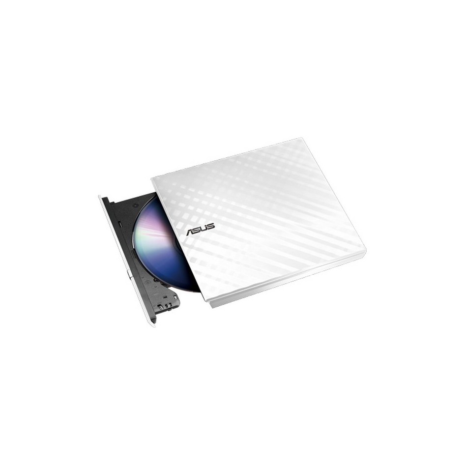 Regrabadora Externa ASUS SDRW-08D2S-U Slim Lite Blanca