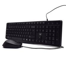 Ewent EW3007 teclado Ratón incluido USB QWERTY Portugués Negro