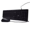 KIT TECLADO Y RATÓN | EWENT EW3007 | BÁSICO | CON CABLE | INTERRUPTOR DE MEMBRANA | QWERTY PORTUGUÉS | NEGRO