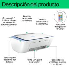 HP DeskJet Impresora multifunción 2822e, Color, Impresora para Hogar, Impresión, copia, escáner, Escanear a PDF