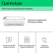 HP DeskJet Impresora multifunción 2822e, Color, Impresora para Hogar, Impresión, copia, escáner, Escanear a PDF