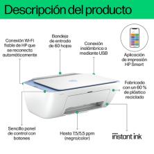 HP DeskJet Impresora multifunción 2822e, Color, Impresora para Hogar, Impresión, copia, escáner, Escanear a PDF