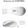 Subblim Comfort Ergo Dual blanco | Ratón dual Bluetooth y RF