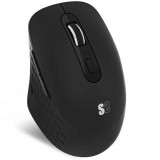 Ratón ergonómico Subblim Curve Ergo Dual negro, vista lateral con apoyo para el pulgar