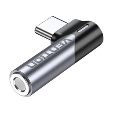 Adaptador de audio USB C a Jack 3.5 mm Vention BGWH0 | Gris