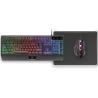 Pack Gaming Mars Gaming MCP124 | Teclado H-MECH | Ratón Óptico | Alfombrilla | Iluminación | Negro