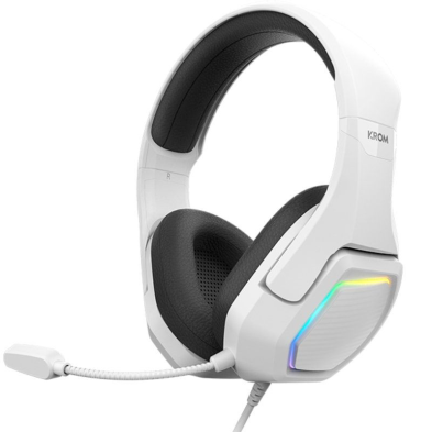 AURICULARES KROM KOPA 7.1 | MICRÓFONO OMNIDIRECCIONAL | USB 2.0 | BLANCOS