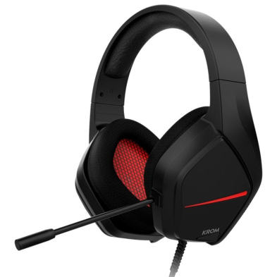 Auriculares Gaming con Micrófono Krom Kopa Move | Jack 3.5 | Negros