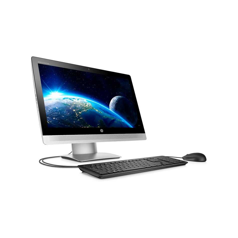 Ordenador reaocondicionado HP EliteOne 800 G2 AIO con teclado y ratón.