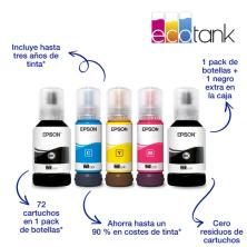 Epson EcoTank Impresora multifunción ET-2850 A4 con depósito de tinta, conexión Wi-Fi