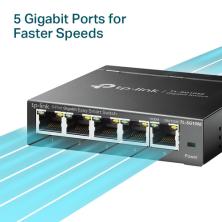 TP-Link TL-SG105E switch Gestionado L2 Gigabit Ethernet (10/100/1000) Negro
