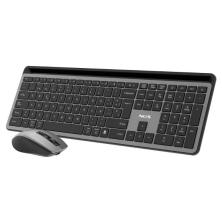 Kit NGS Eclipse: teclado y ratón inalámbricos recargables sobre fondo blanco
