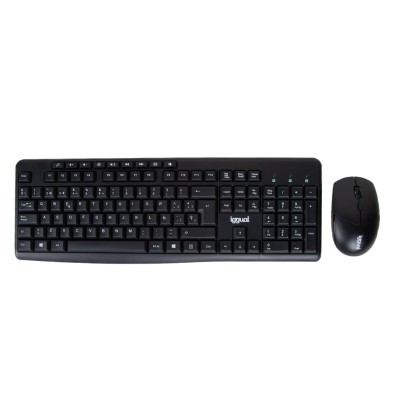 KIT TECLADO Y RATÓN WMK-BASIC | INALÁMBRICO | COMPLETO 100% | QWERTY | NEGRO