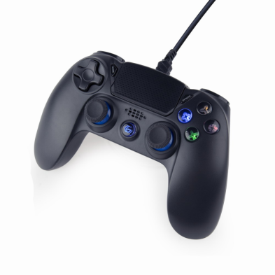 MANDO DE JUEGO GEMBIRD | VIBRACION | PLAYSTATION 4 | PC | NEGRO