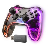 Mars Gaming Gamepad Inalámbrico 2.4GPRO, Neon RGB, Vibración Háptica Dual, Joysticks Analógicos, Mando para PC, PS3, PS4, PS5, X